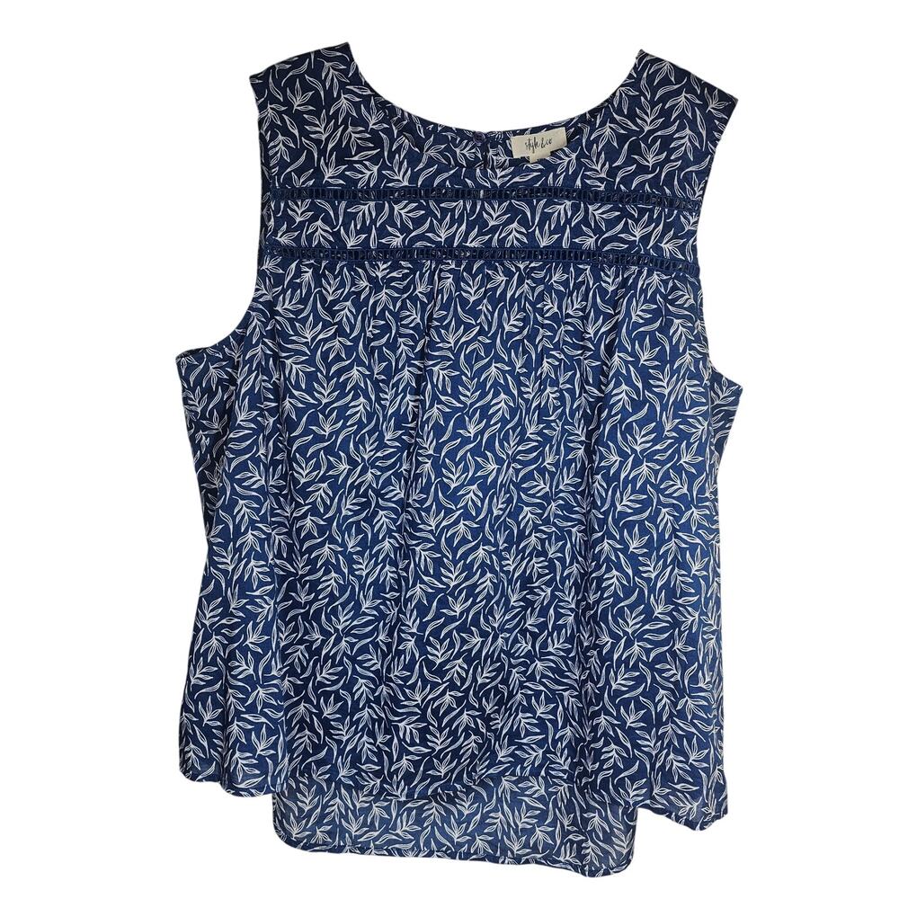 Style & Co. Cotton Lace-Trim Tank Top NWOT size XXL